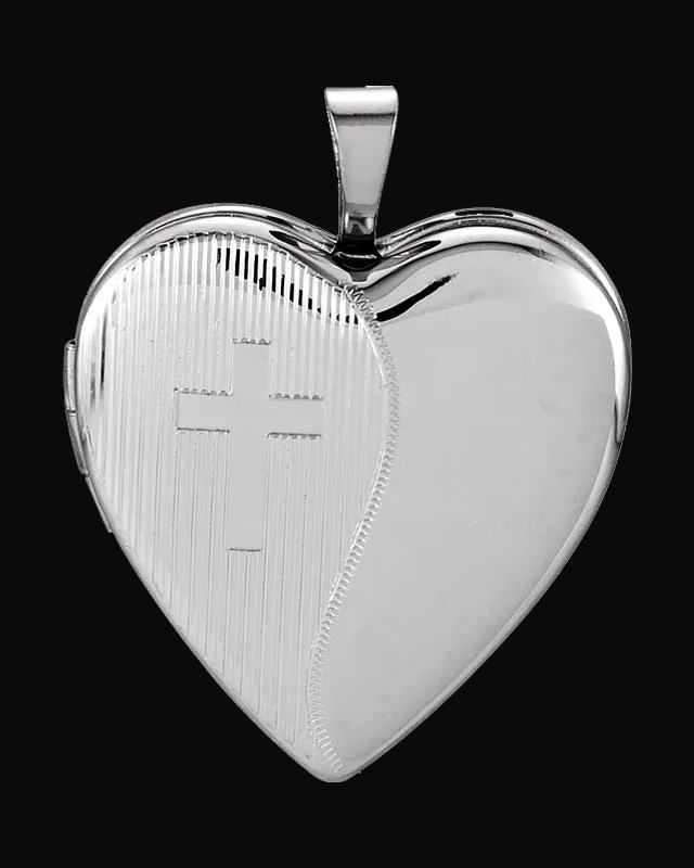 Heart Locket with Cross