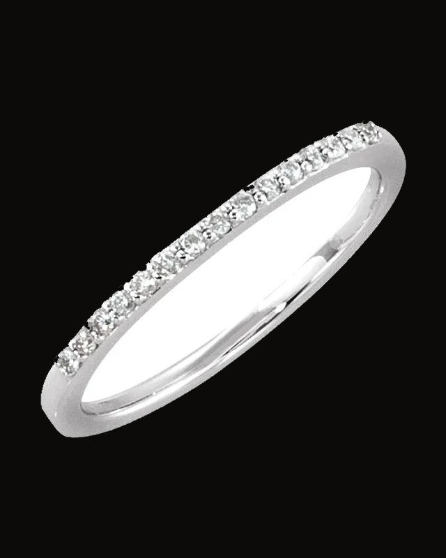 1/8 CTW Natural Diamond Anniversary Band — 14K White / Yellow Gold