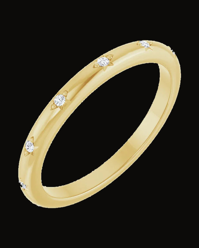 Anniversary Band — 14K Yellow / White Gold — Round