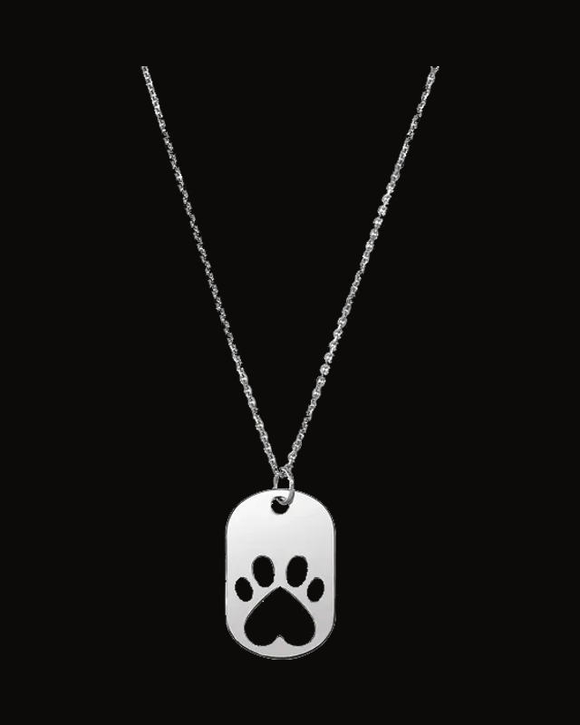 Our Cause for Paws™ Dog Tag Necklace — Sterling Silver