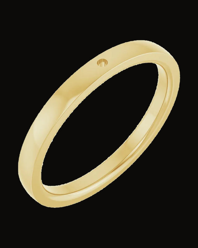 Comfort-Fit Peg Shank or Band — 14K Yellow Gold · 2 mm