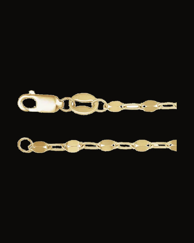 2.5 mm Paperclip-Style Keyhole Chain
