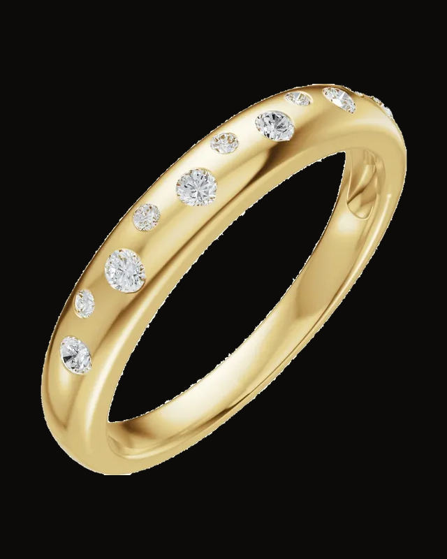 1/5 CTW Lab-Grown Diamond Anniversary Band — 14K Yellow / White Gold · 2 mm