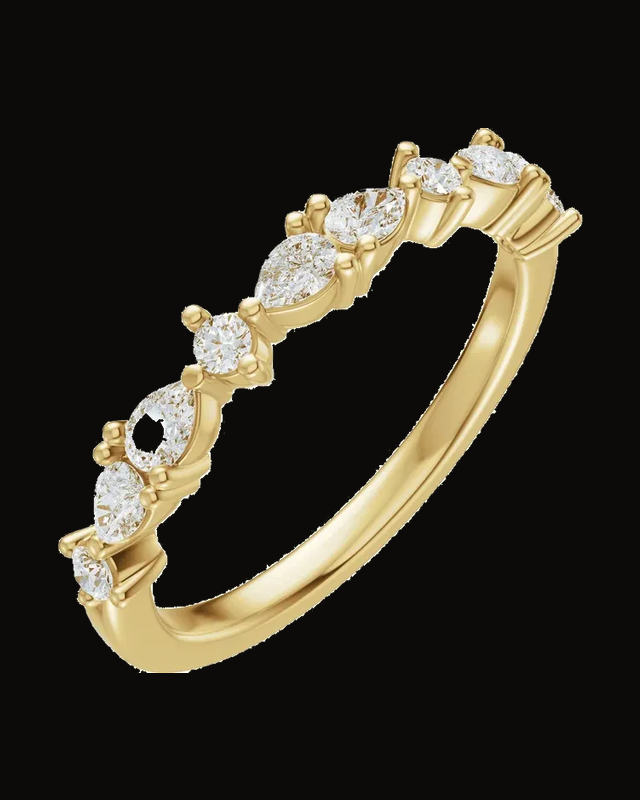1/2 CTW Lab-Grown Diamond Anniversary Band — 14K Yellow Gold · 2 mm