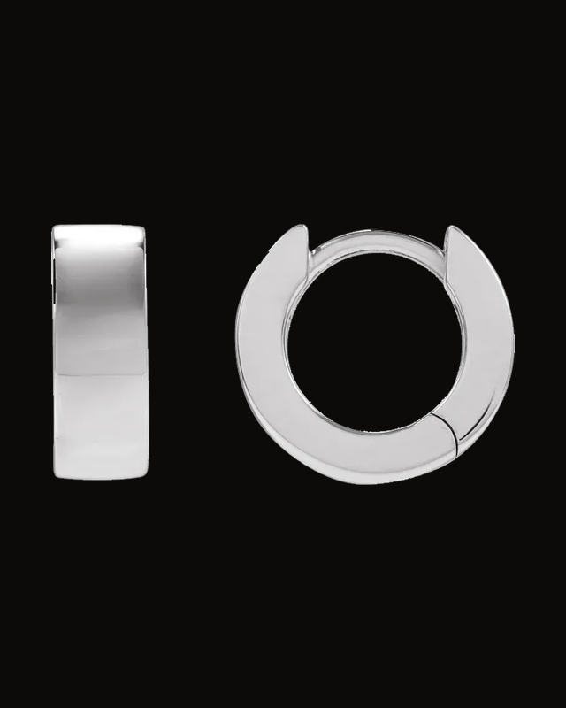 Hinged Hoop Earrings — Sterling Silver