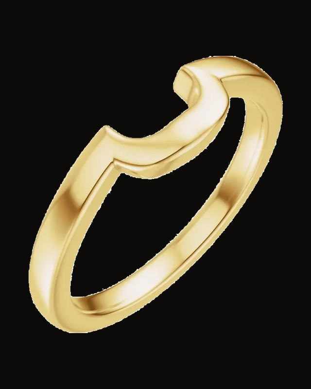 Claw-Prong Solitaire Bezel-Style Engagement Ring or Band — 14K Yellow Gold · 2.2 mm