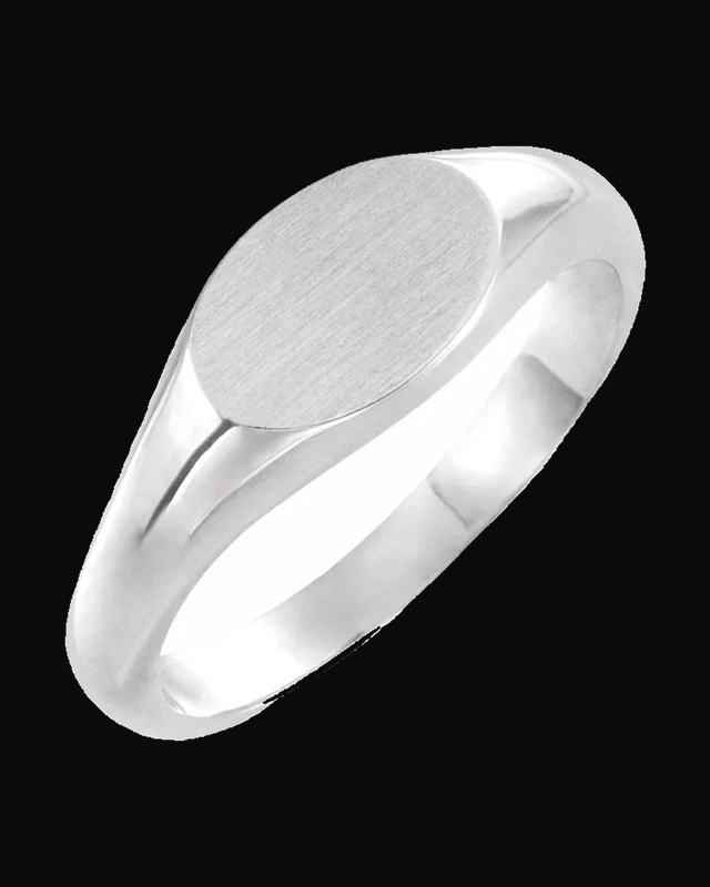 Oval Signet Ring — Sterling Silver