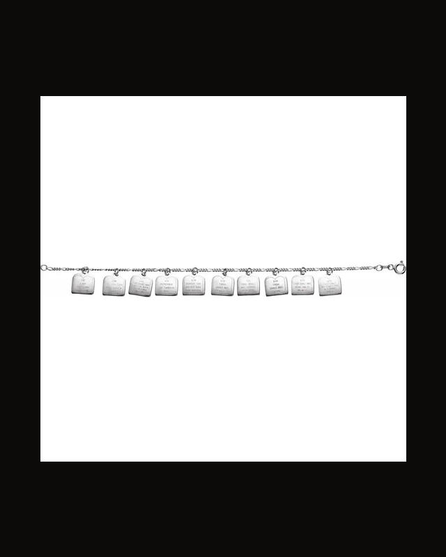 Ten Commandments Charm Bracelet — Sterling Silver