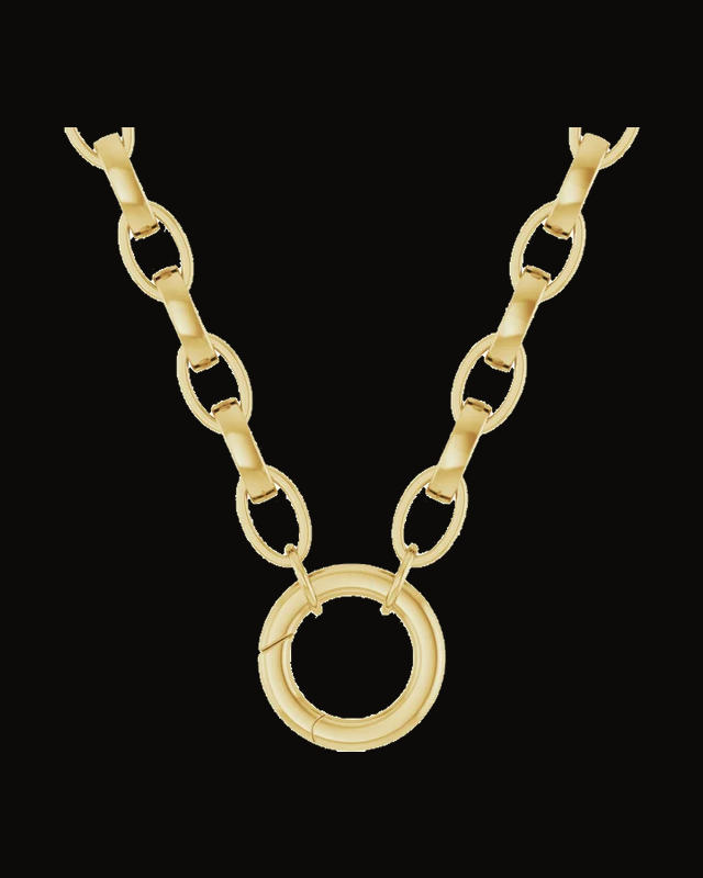 Circle Charm Necklace — 18K Yellow Gold-Plated Sterling Silver