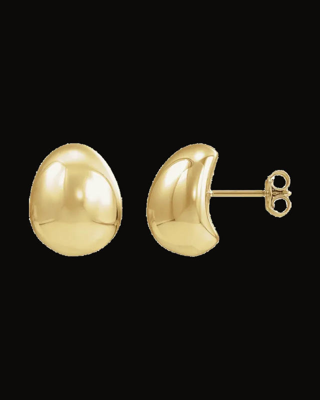Electroform Puffed Ball Stud Earrings