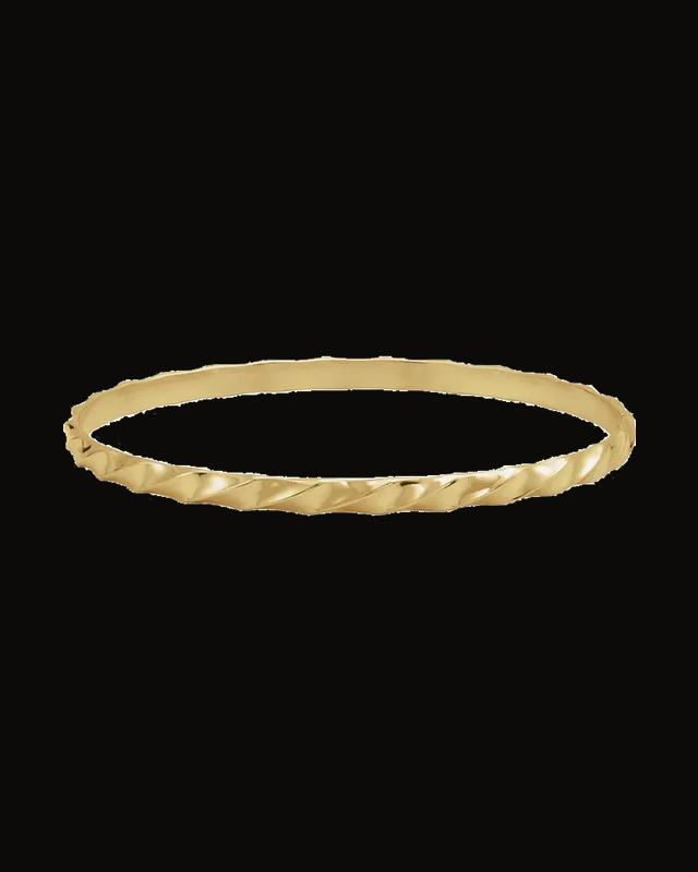 Twisted Bangle Bracelet — 14K Yellow Gold-Filled