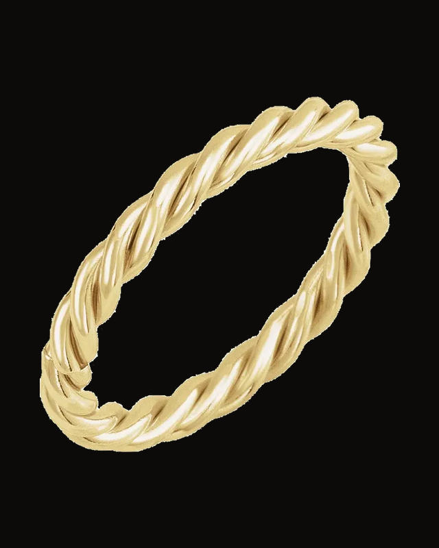 Twisted Wire Ring — 14K Yellow Gold-Filled · 2.5 mm · Size 7