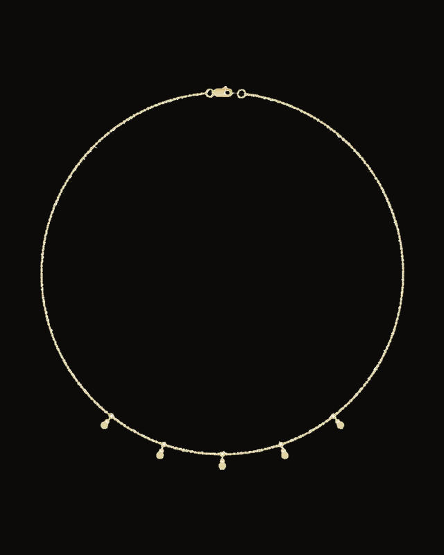 Five-Station Necklace — 14K Yellow Gold