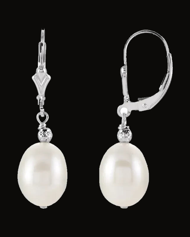 Freshwater Cultured Pearl Earrings — Sterling Silver
