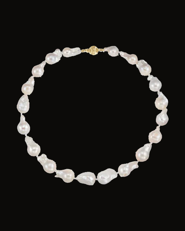 Cultured Freshwater Pearl Necklace — 14K Yellow Gold