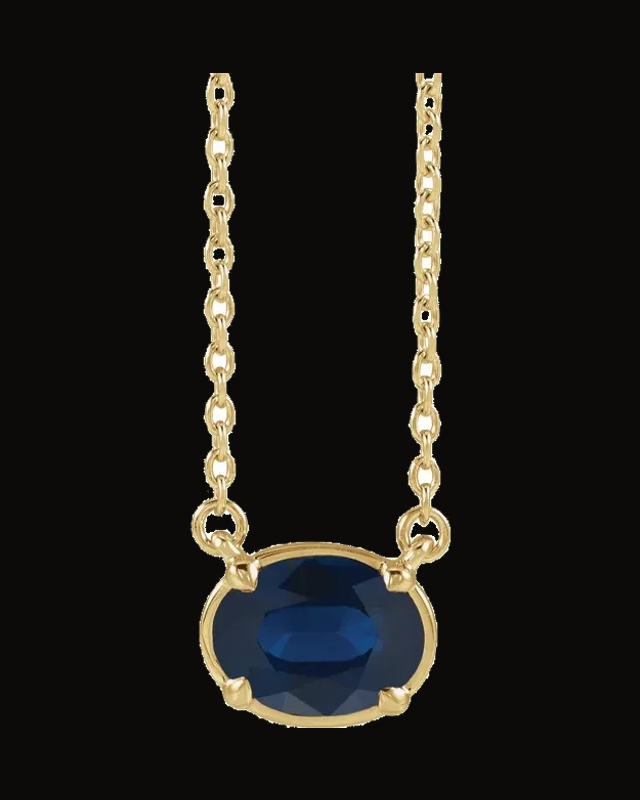 Claw-Prong Solitaire Bezel-Style Necklace