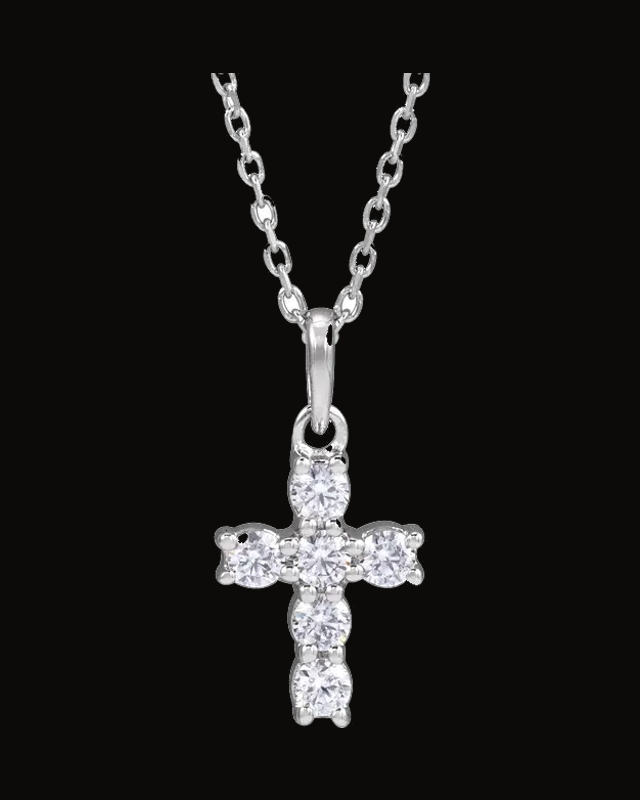 Accented Cross Necklace or Pendant
