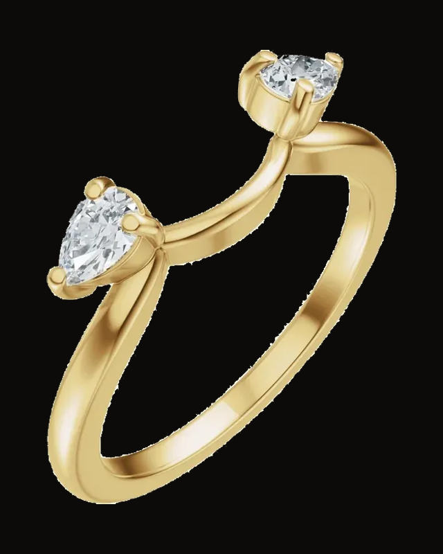 1/3 CTW Lab-Grown Diamond Wrap-Style Enhancer — 14K Yellow / White Gold · 1.6 mm