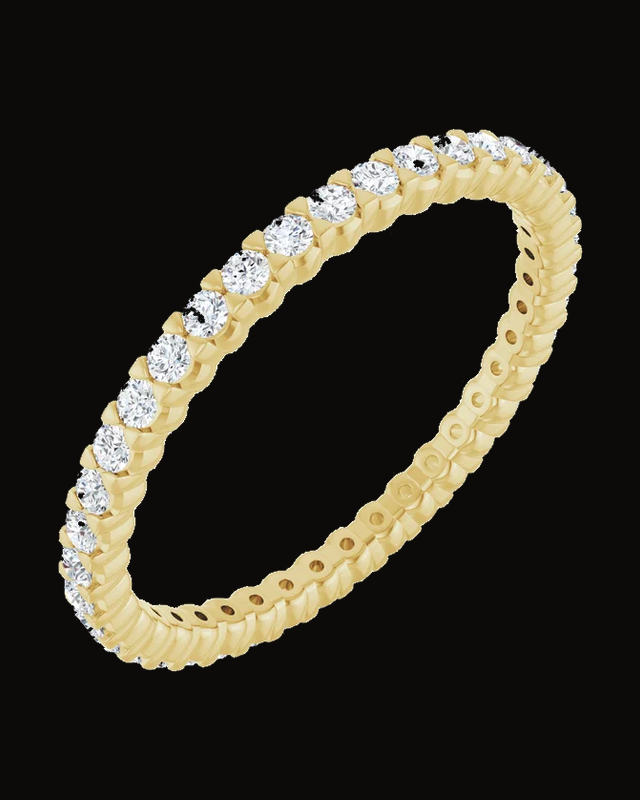 3/8 CTW Lab-Grown Diamond Eternity Band — 14K Yellow / White Gold