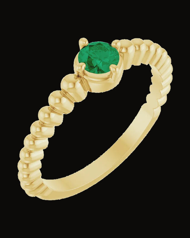 Graduated Bead Ring — 14K Yellow Gold · 2 mm