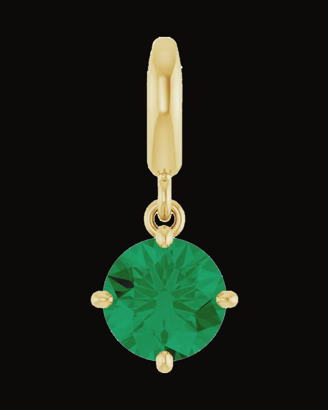 Lab-Grown Emerald Charm/Pendant