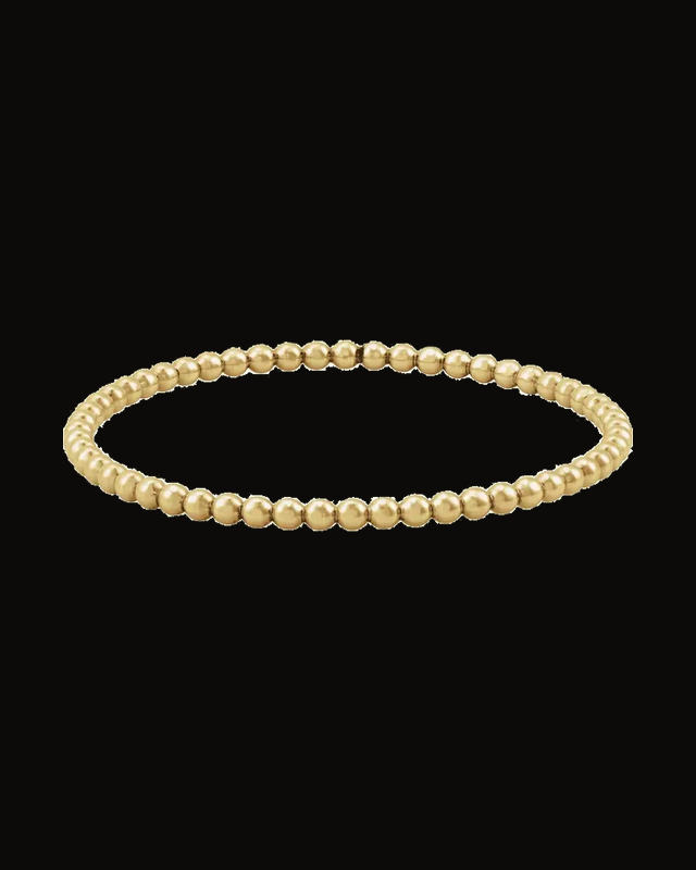 Beaded Bangle Bracelet — 14K Yellow Gold-Filled