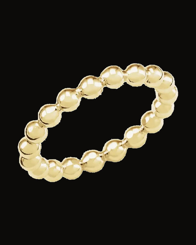 Beaded Stackable Ring — 14K Yellow Gold-Filled · 2.1 mm
