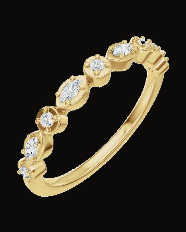 1/4 CTW Lab-Grown Diamond Anniversary Band — 14K Yellow Gold · 1.45 mm