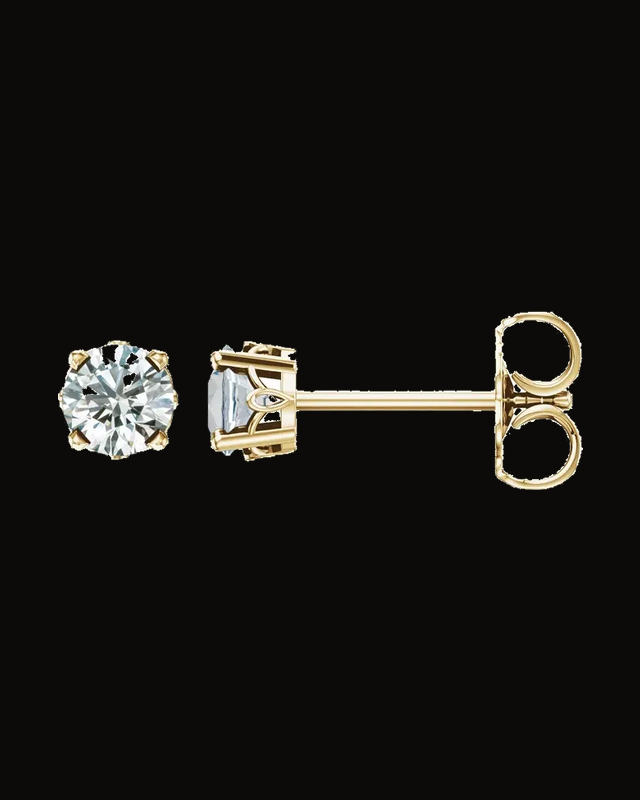 Solitaire Scroll Setting® Stud Earrings