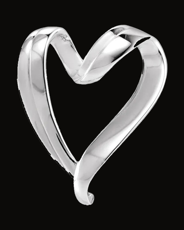 Heart Slide Pendant — Sterling Silver