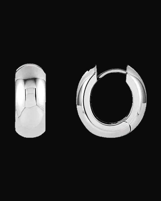 Hinged Hoop Earrings — Sterling Silver