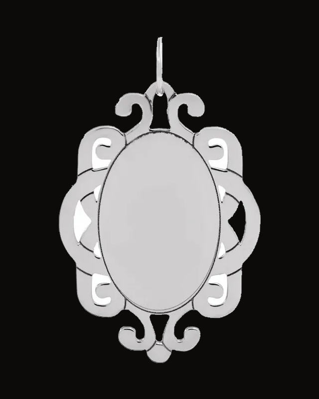 Engravable Vintage-Inspired Pendant