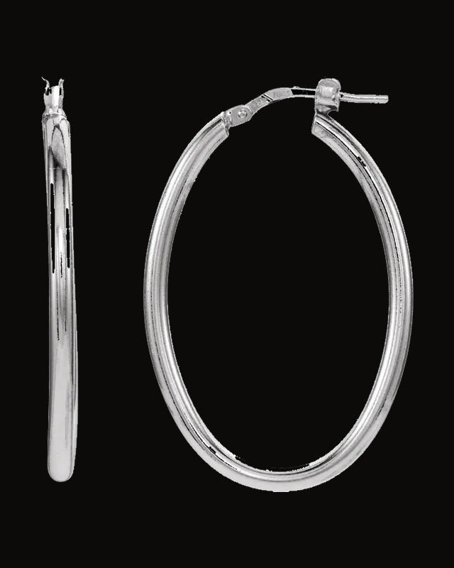 Tube Hoop Earrings — Sterling Silver
