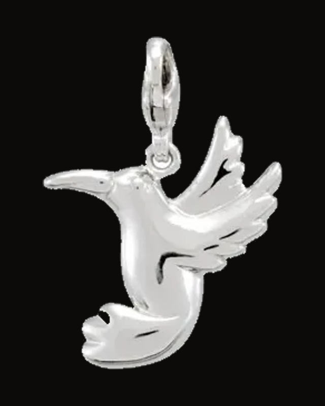 Charming Animals® Hummingbird Charm/Pendant — Sterling Silver