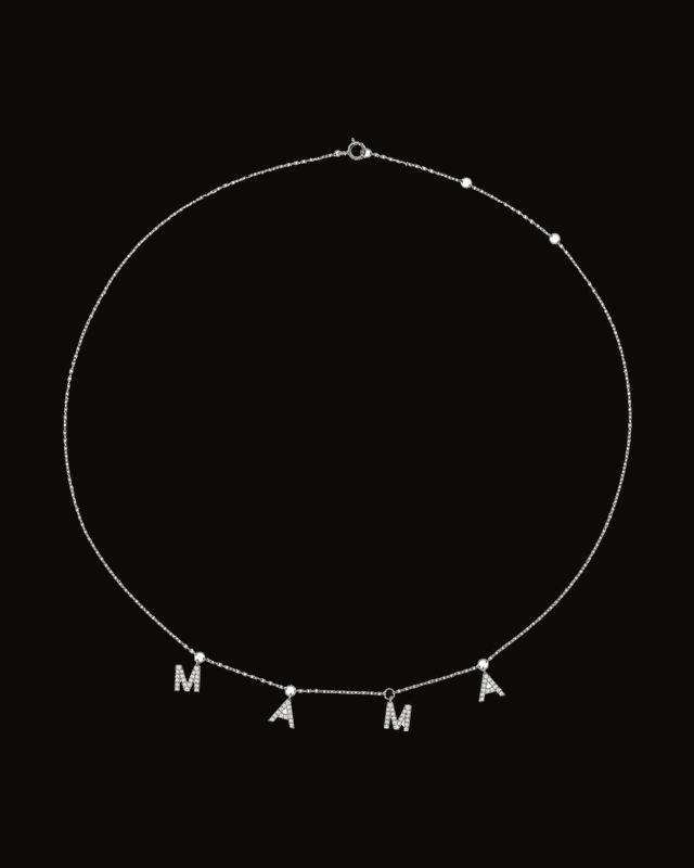 1/3 CTW Lab-Grown Diamond Station Necklace — Rhodium-Plated on Sterling Silver
