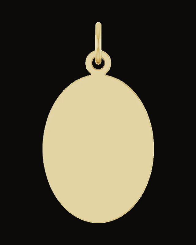 Engravable Oval Necklace or Pendant