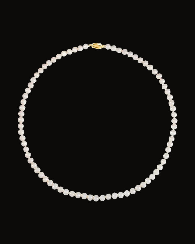Cultured White Freshwater Pearl Necklace — 14K Yellow Gold · Cultured Freshwater Pearl