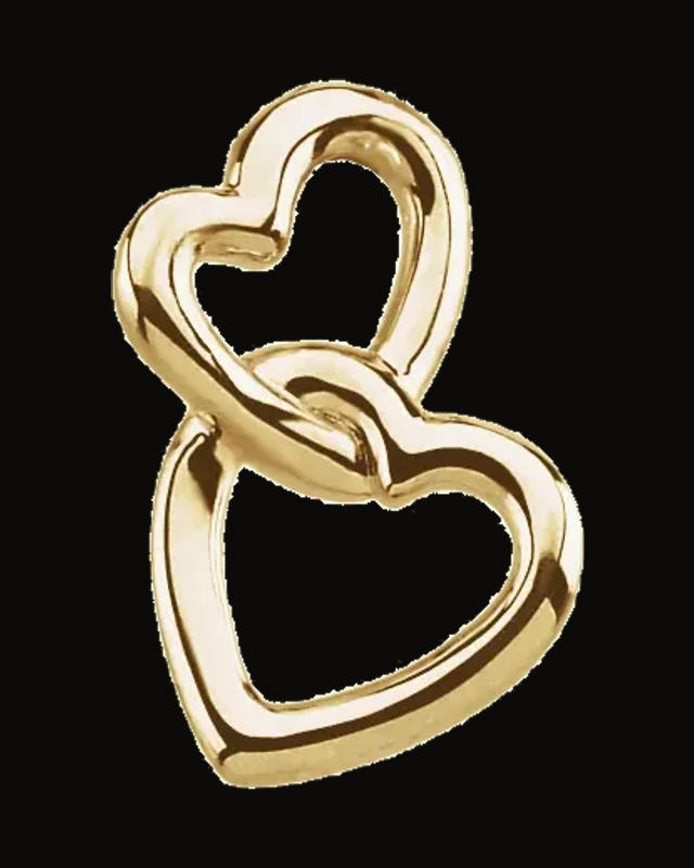 Interlocking Heart Necklace or Pendant