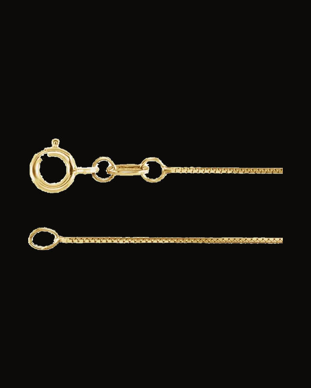 0.50 mm Box Chain — 18K Yellow Gold