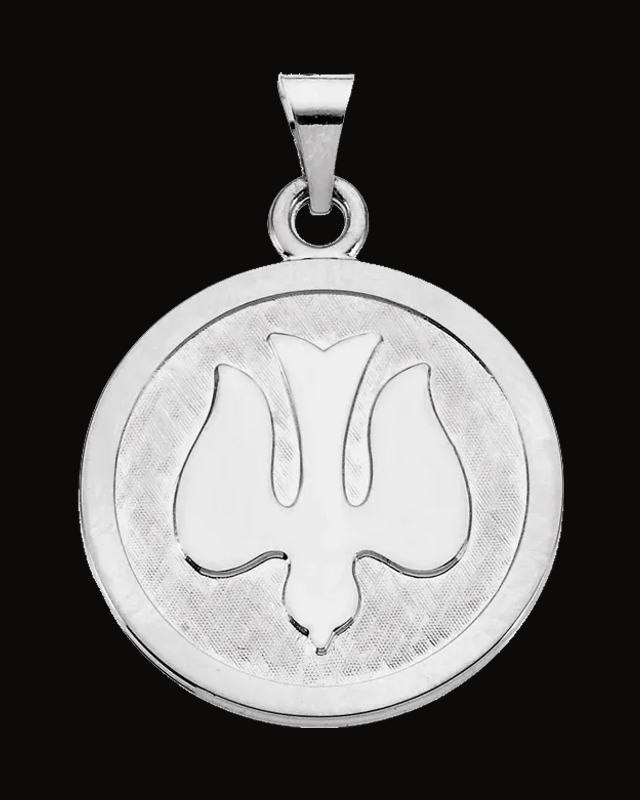 Holy Spirit (Dove) Medal — Sterling Silver
