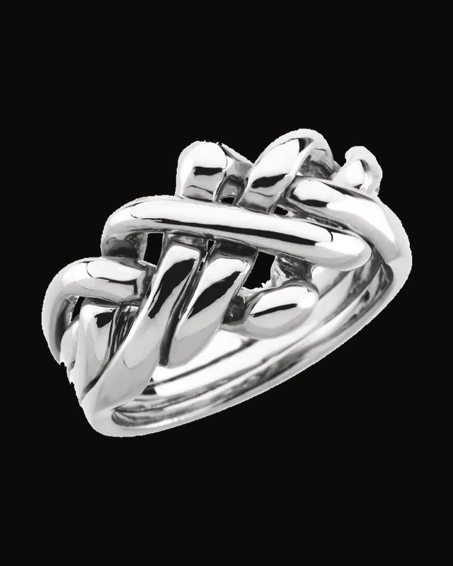 Puzzled Standard-Fit Band — Sterling Silver · 12.5 mm