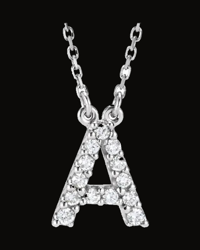 1/8 CTW Natural Diamond Necklace — 14K Yellow / White Gold