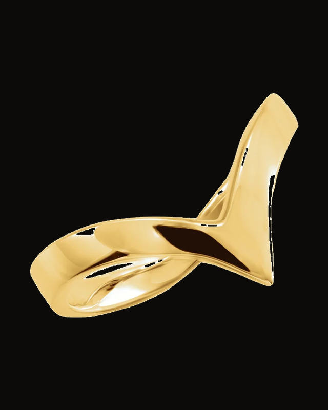 Freeform Ring — 14K Yellow Gold · 7.5 mm