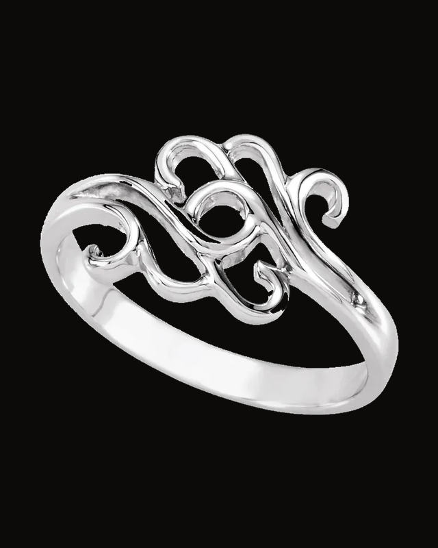 Freeform Ring — 14K Yellow / White Gold · 10 mm