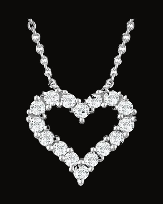 1/4 CTW Lab-Grown Diamond Heart Necklace