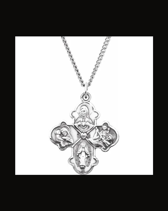 Four-Way Cross Necklace — Sterling Silver