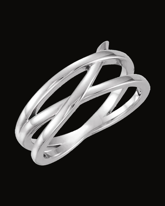 Criss-Cross Ring — Sterling Silver · 2.5 mm