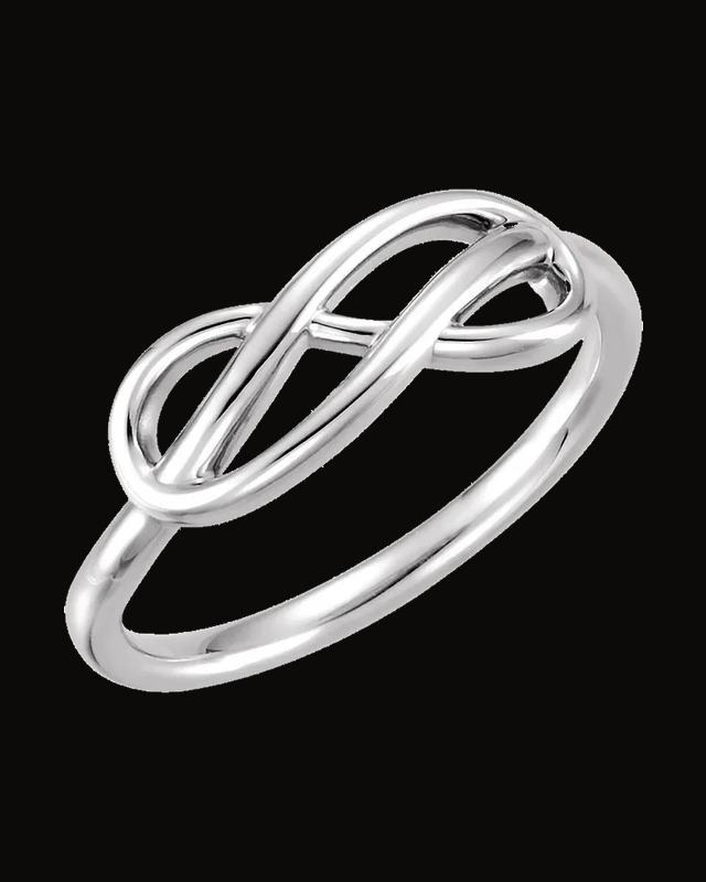 Double Infinity-Inspired Ring — 14K White / Yellow Gold · 1.86 mm