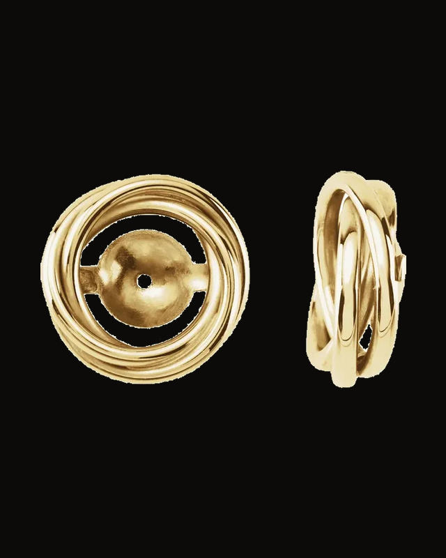 Knot Earring Jackets — 14K Yellow Gold