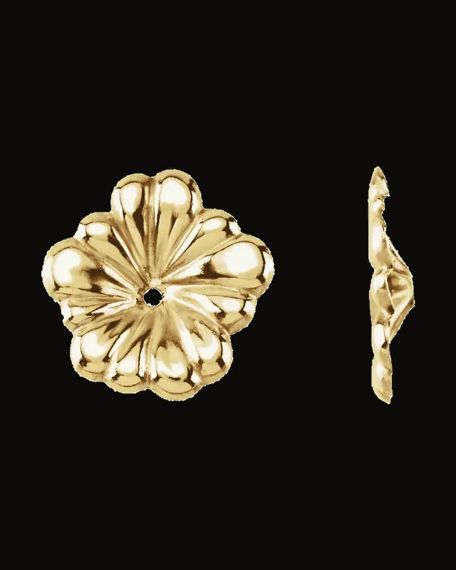 Floral-Inspired Earring Jackets — 14K Yellow Gold
